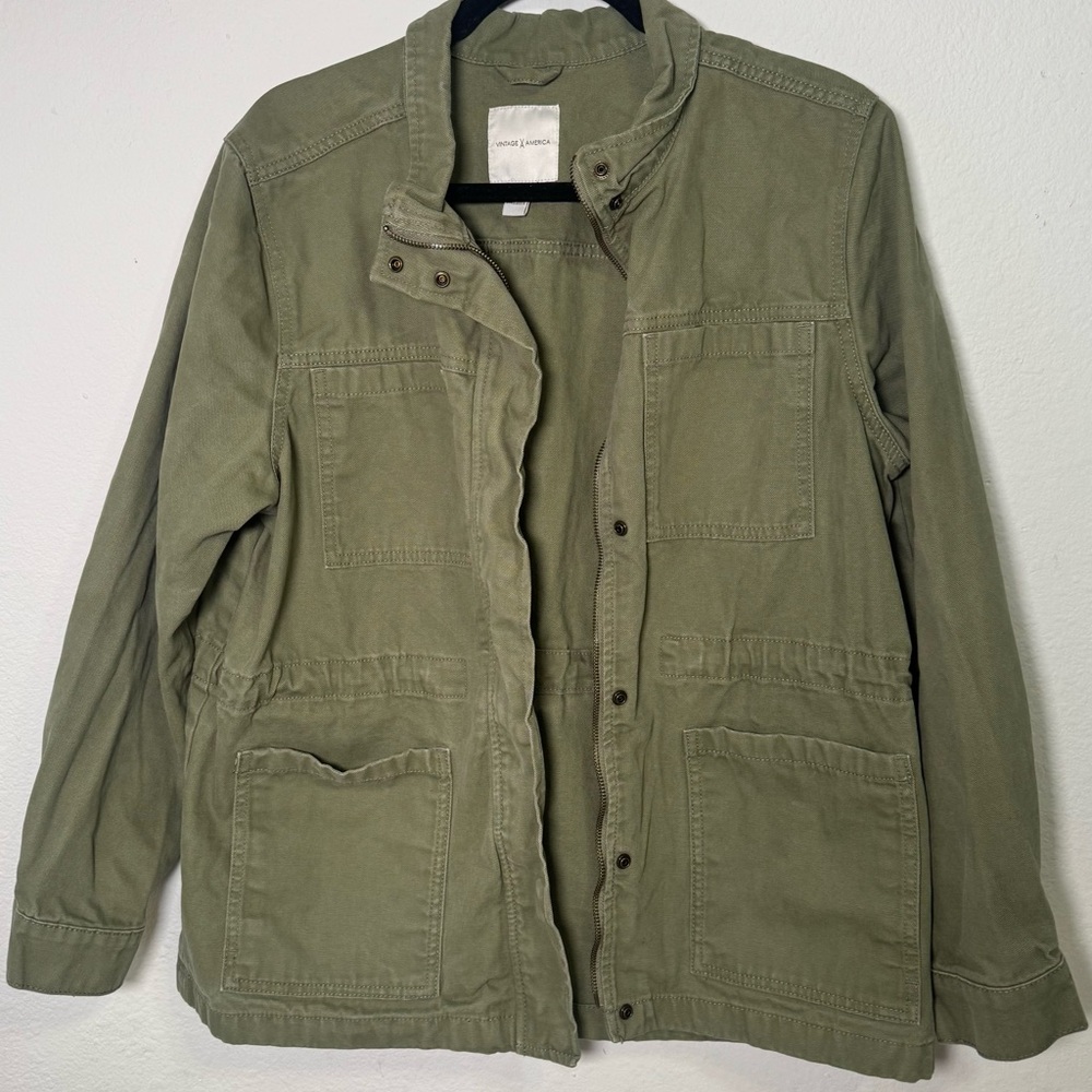 Vintage America Khaki Military Jacket
